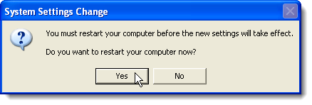 コンピュータを再起動する