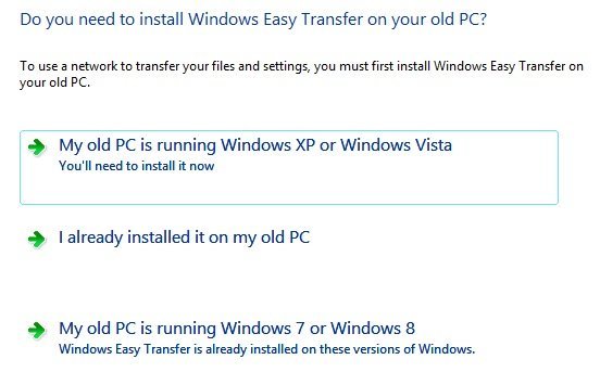 Windows 7の転送