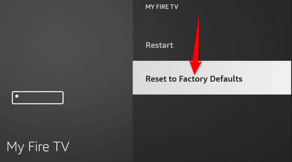 Fire TV Stickをリセットする 画像 2